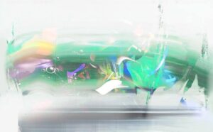 Diseño del cuadro abstracto PANDORA, una obra maestra en acrílico sobre lienzo de Rafael Espitia.